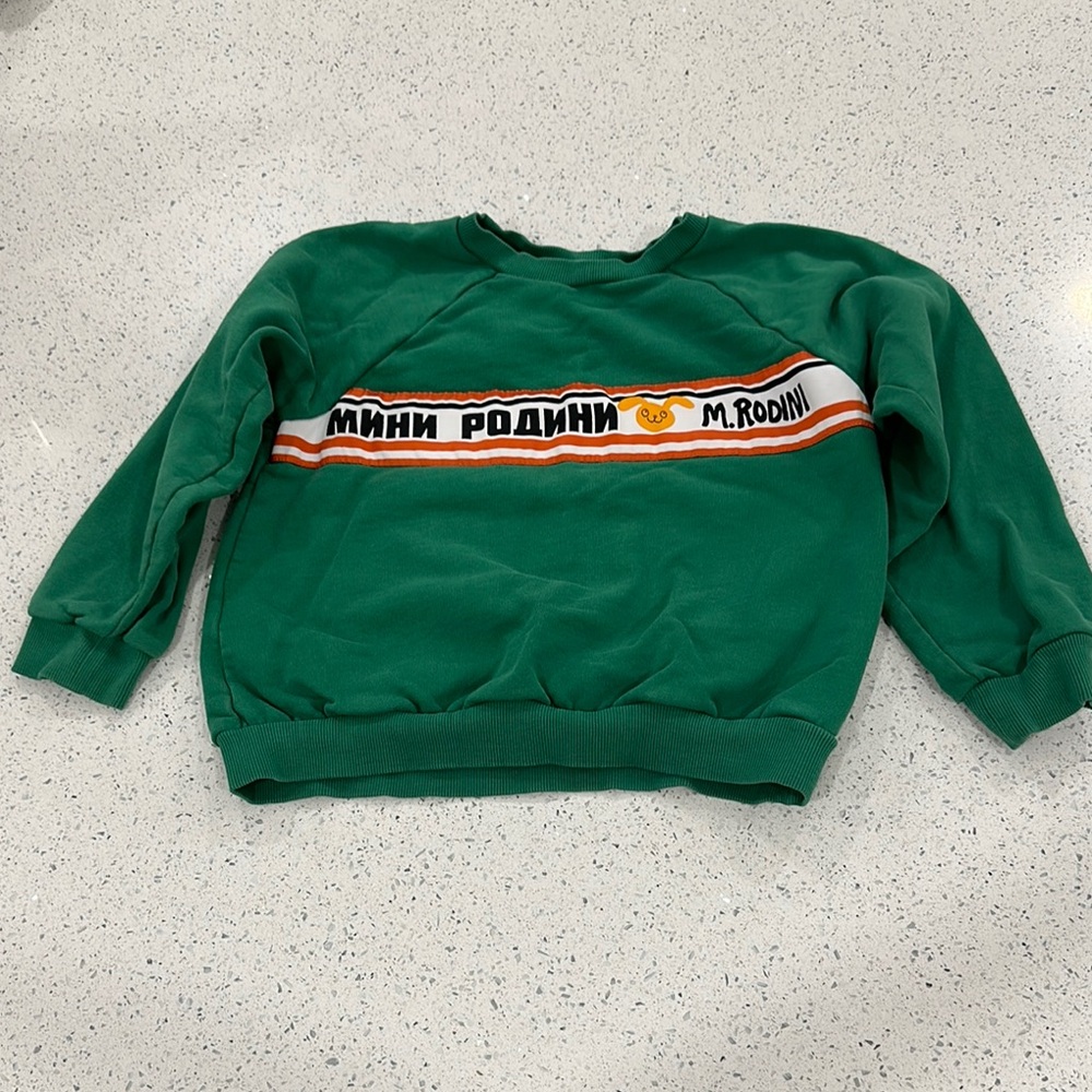 EUC Mini Rodini Green M.Rodini Sweatshirt - Picture 1 of 3